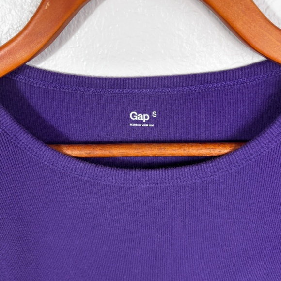 Gap Ribbed Long Sleeve T-Shirt - Purple - Picture 4 of 6